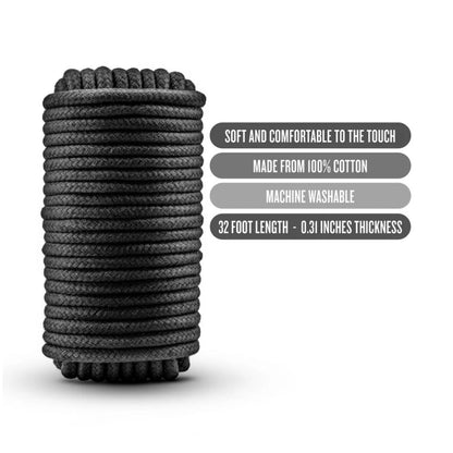 Temptasia Cotton Bondage Rope Black