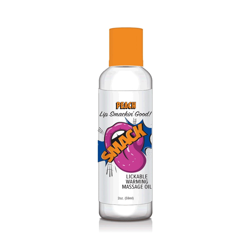 Smack Lickable Warming Massage Oil Peach 2oz