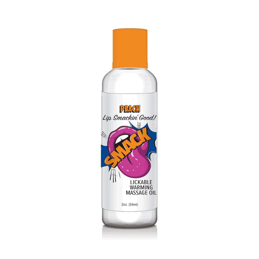 Smack Lickable Warming Massage Oil Peach 2oz