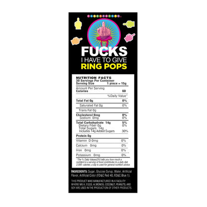 Fucks I Have To Give Middle Finger Ring Pop - Single