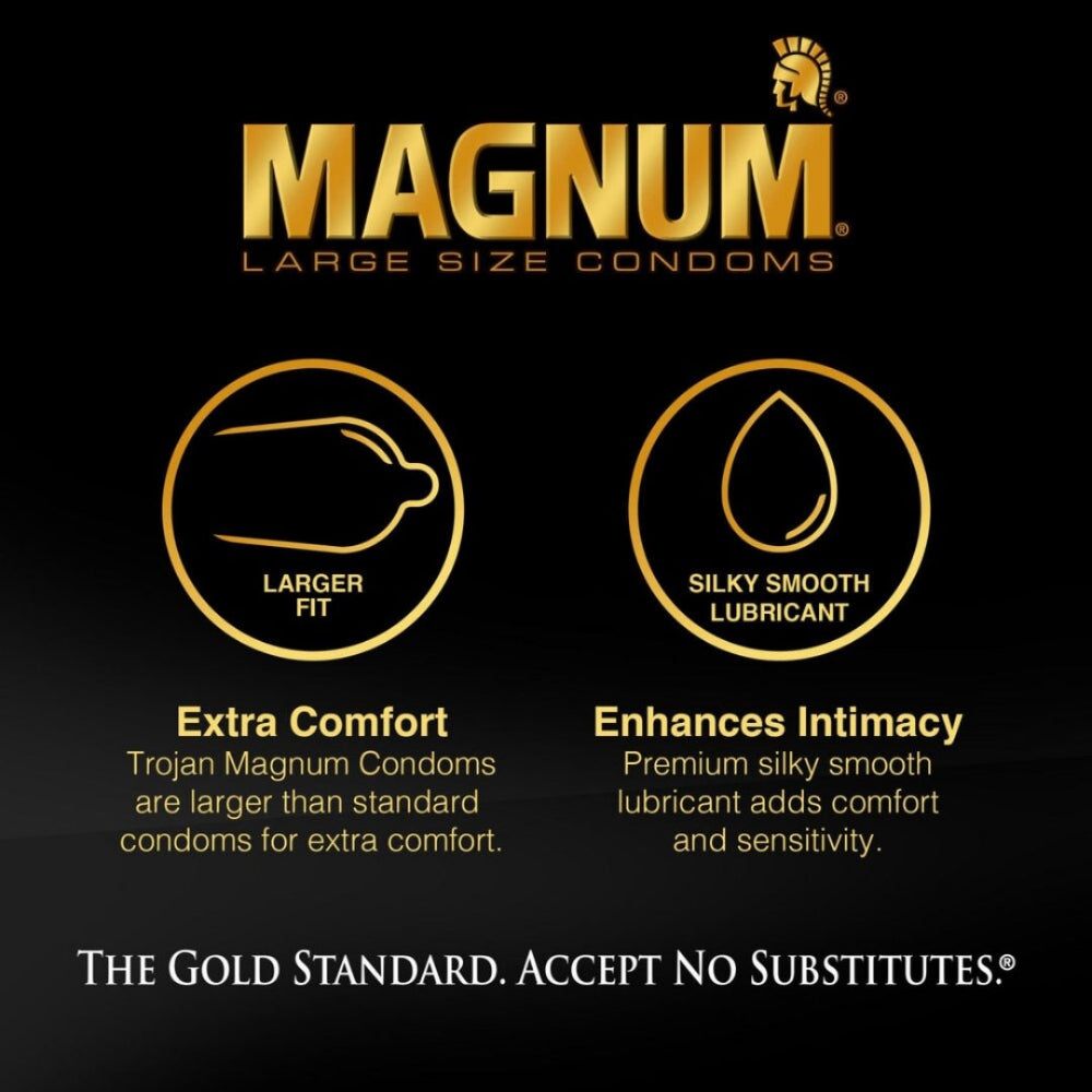 Trojan Magnum Large Condoms 3 Pack