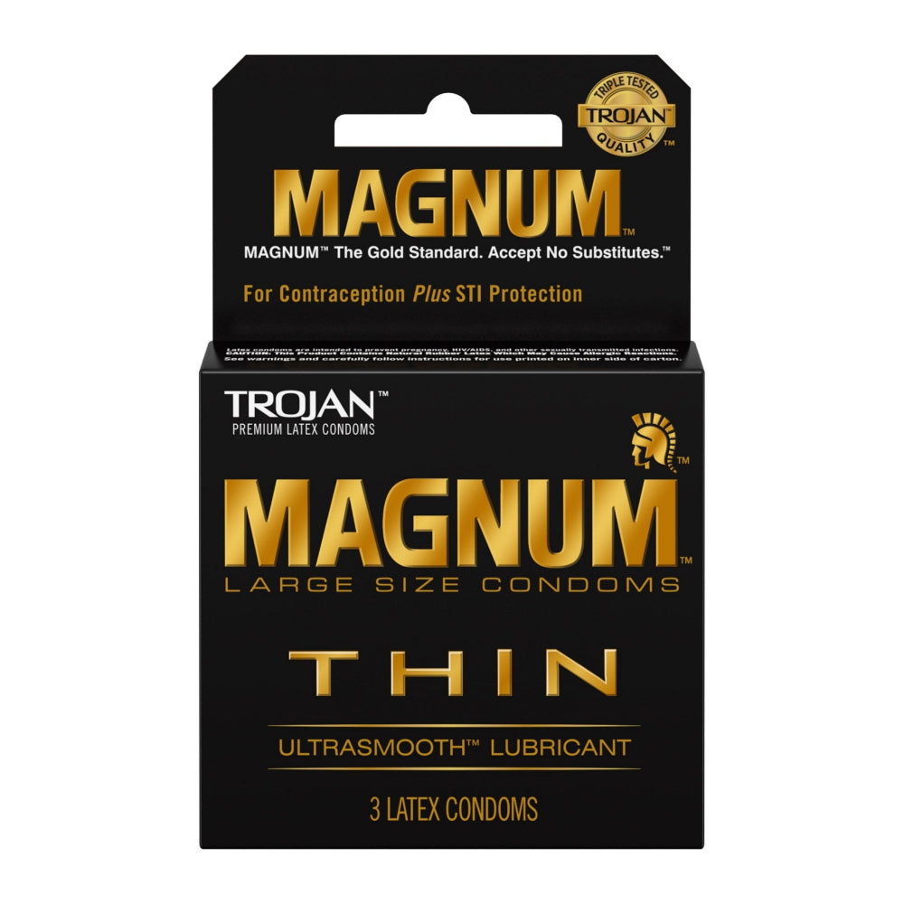 Trojan Magnum Thin Large Condoms 3 Pack