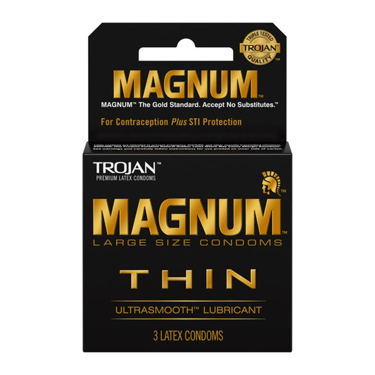 Trojan Magnum Thin Large Condoms 3 Pack