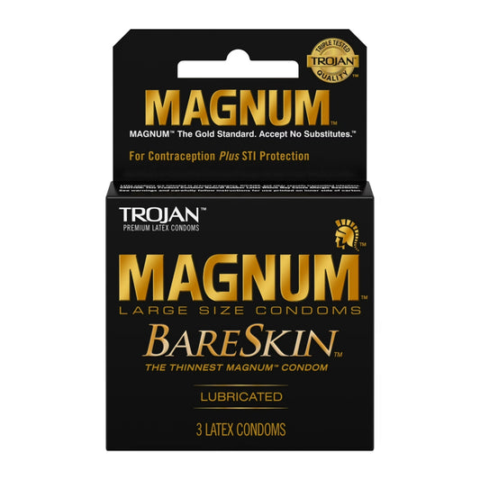 Trojan Magnum Bareskin Large Condoms 3 Pack