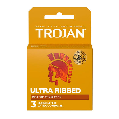 Trojan Ultra Ribbed Condoms 3 Pack