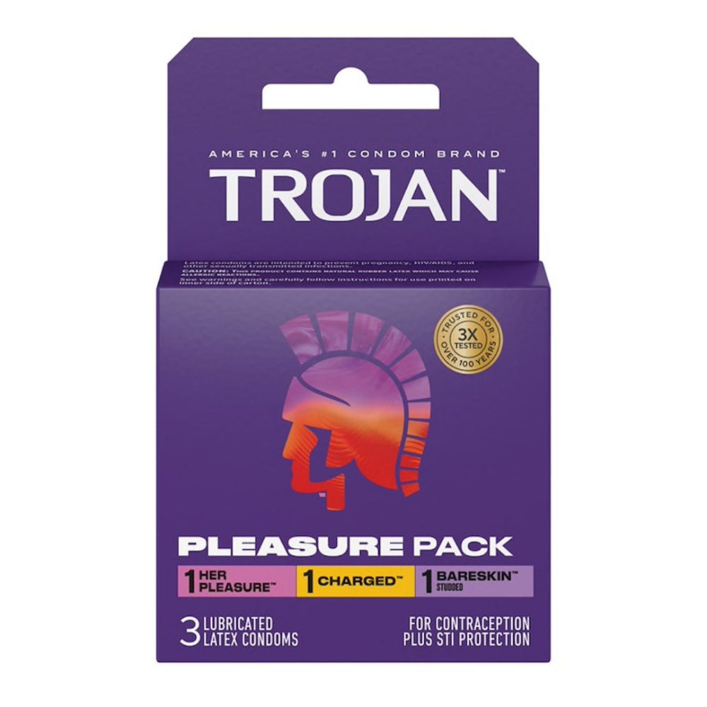 Trojan Pleasure Pack Condoms 3 Pack