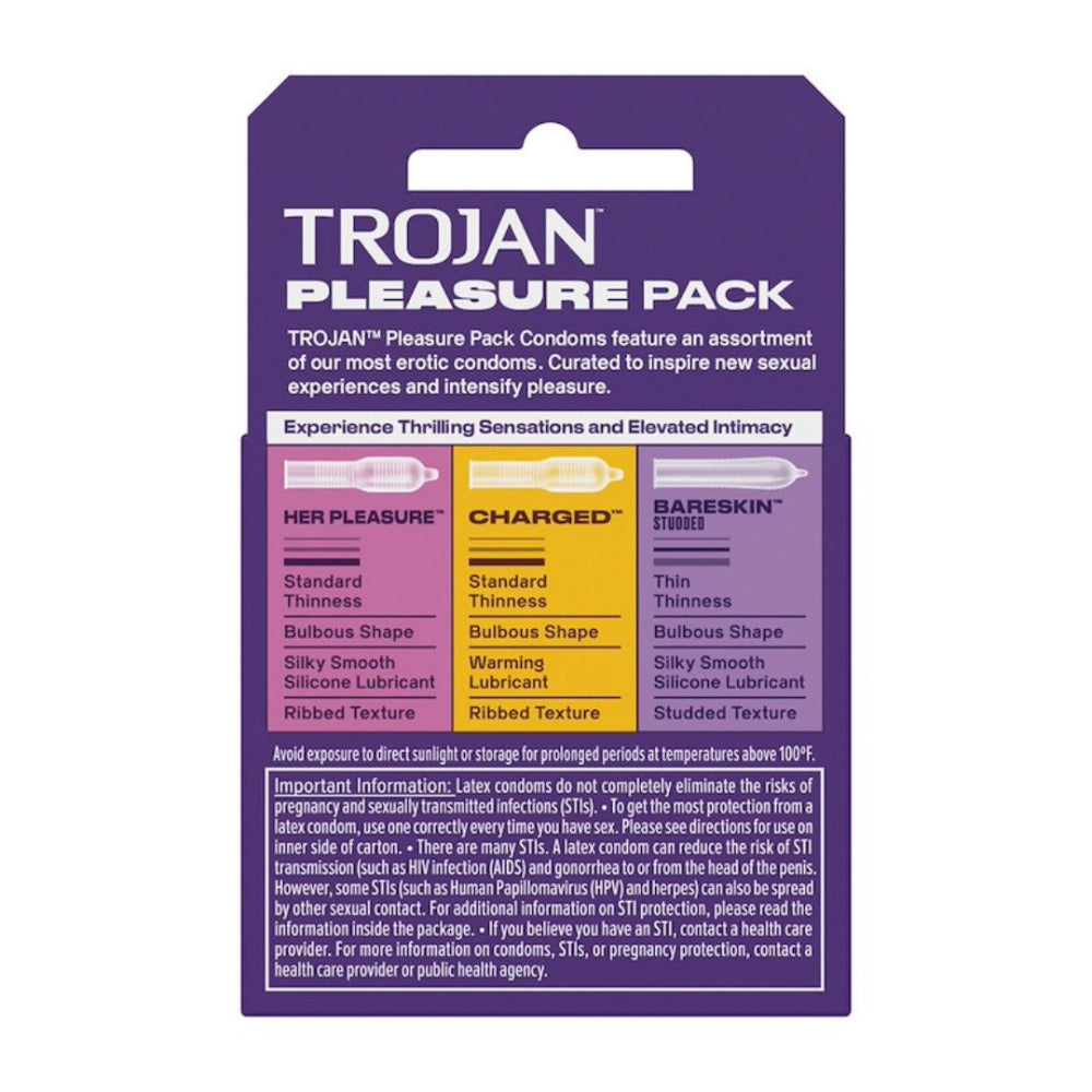Trojan Pleasure Pack Condoms 3 Pack