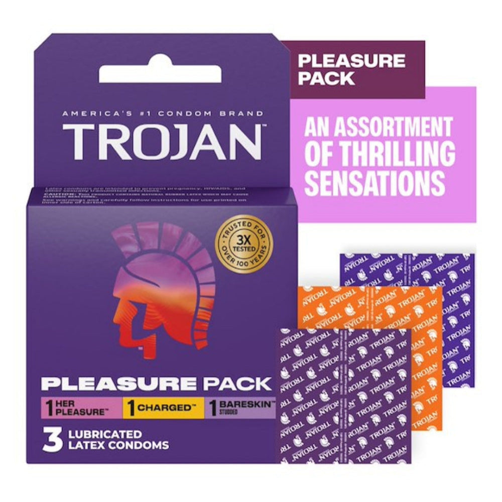 Trojan Pleasure Pack Condoms 3 Pack